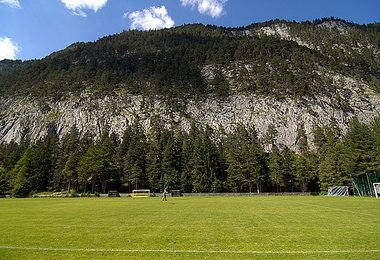 Die 100 Meter lange Leine in Scharnitz