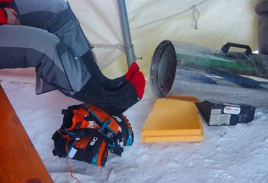 Auch eine Möglichkeit sich aufzuwärmen