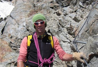 Bei der Arbeit als Bergführer