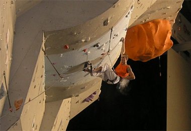 Tomas Mrazek im Mittelteil der Finalroute