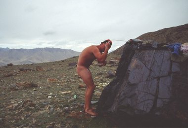 Die "Dusche" im Basislager