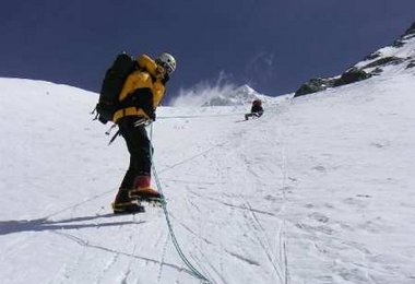 Letztes Mal Abseilen vor dem Castle Camp