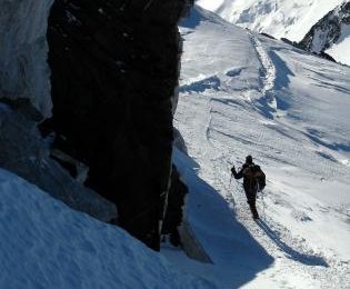 Abstieg vom Denali. Kurz vor dem Denali Pass, 5550 m