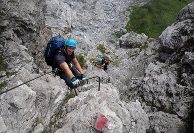 Im unteren Teil der Via ferrata Zacchi (c) Andreas Jentzsch