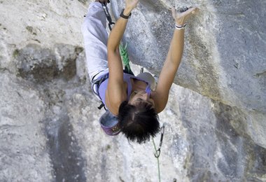 Barbara Raudner in ""Derelinquat" 8b, photo Hannes Raudner-Hiebler