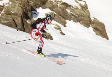 Michaela Essl in rasanter Abfahrt, Bild: Alexander Lugger