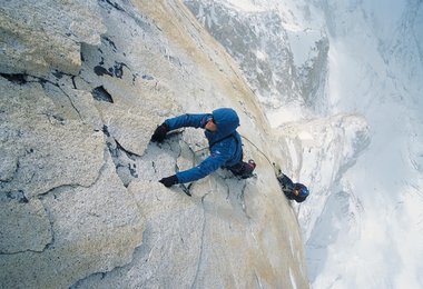 Stephan Siegrist am Thalai Sagar, Indien, 2004 (Foto: Mammut/Rob Frost)