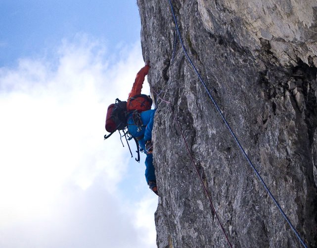 David Lama an der Loska Stena (c) Peter Ortner