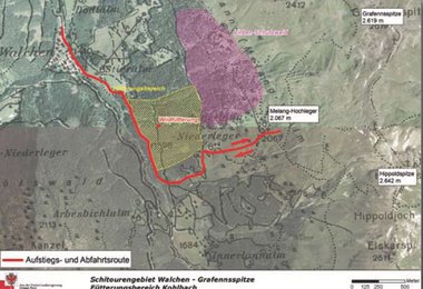 Karte Aufstieg Grafenspitze