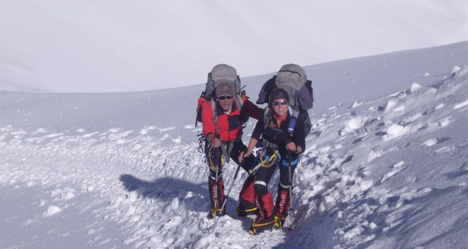 Harald und Tina am Weg ins C 2