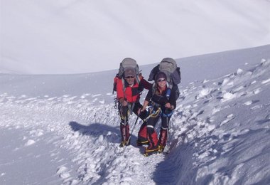 Harald und Tina am Weg ins C 2