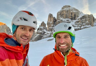 Die Erstbegeher Lukas Troi und Simon Kehrer beim Ausstieg (c) Simon Kehrer