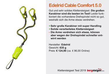 Klettersteigset Test 2019 - Edelrid Cable Comfort 5.0