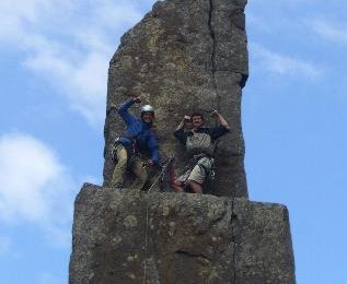 Ryan Graney und Hans Hornberger am Totem Pole