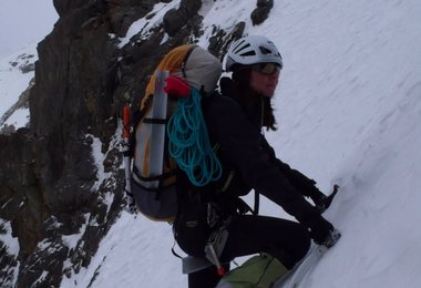 Gerlinde auf ca. 6000m. Foto: D. Göttler