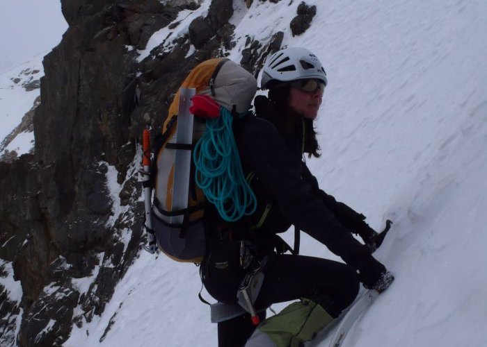 Gerlinde auf ca. 6000m. Foto: D. Göttler