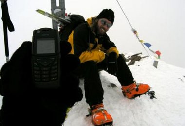 Am Similaun in den Ötztaler Alpen zeigte es genau die 3.599 m an.