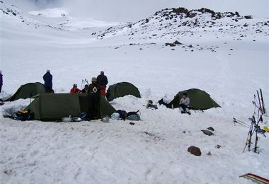 In einem der Hochlager am Ararat