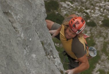 Guido Unterwurzacher in der 6ten Seillänge