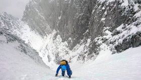 Tieflblick aus dem ca. 60° steilen Nordwandkessel (c) Christian Holzer