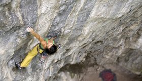 Barbara Raudner in Vegas Baby, 8b+ © Hannes Raudner