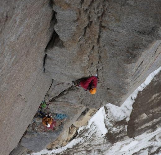 Toni Lamprecht in Serratit, 7b