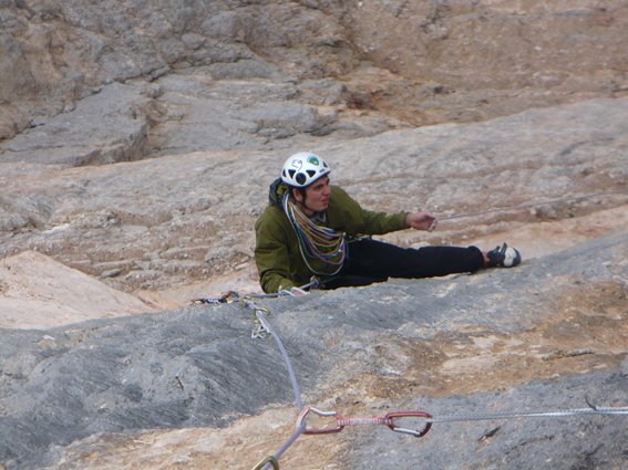 Manuel in der schwierigsten Seillänge (11.Sl)