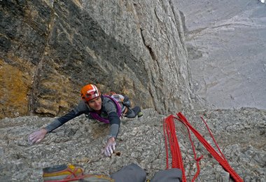 Ueli Steck in der Grossen Zinne Nordwand  @ Archiv Ueli Steck GmbH