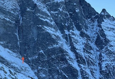 Der Einstieg des Schutzengelweg an der Sagwandspitze