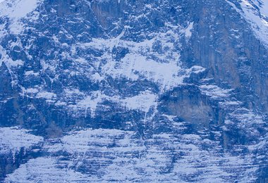Winterliche Eiger Nordwand, Foto Robert Bösch