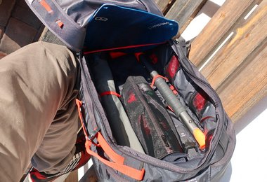 Blick in das recht große Hauptfach.