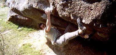 Mike beim Bouldern in Swan Falls...