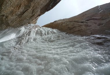 Die 3. Seillänge des Eiskamins @ Colin Haley