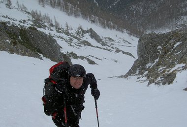 Hannes "scotty" Moser im Schneidergraben kurz vor der Engstelle