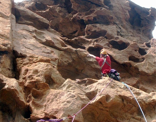 In der Headwall der Punta benötigt man nur den 6ten Bierhenkelgrad