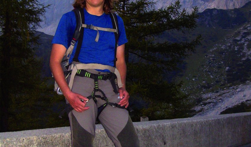 Andy Holzer nach der erfolgreichen Besteigung der Dachstein Südwand