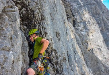 In der Nordwestwand. Foto: Thomas Holler