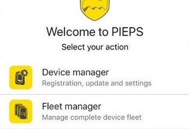 Die Pieps App bietet einfaches Gerätemanagement