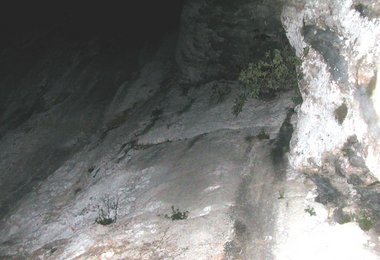 Blick ins „Dachl“ der Blechmauernverschneidung.  Foto Hubert Hortschitz