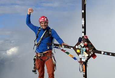 Am Gipfel nach der Solleder Lettenbauer - Civetta Nordwestwand (c) Daniel Ladurner