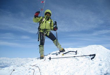 Das "Gipfelbild" von Hans Kammerlander auf dem Mount Logan