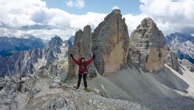 Auf dem Gipfel des Paternkofesl (2744 m) - Ferrata De Luca Innerkofler