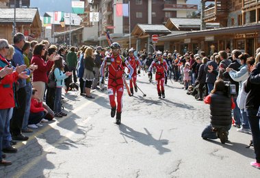 Zieleinlauf des Österreichischen Herrenteams (vlnr. Stock, Fasser, Klocker) Bild: Alexander Lugger