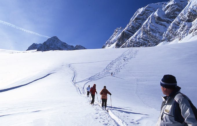 Perfekter Pulver auf dem Weg zur Steinerscharte - Foto: H. Raffalt