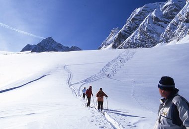 Perfekter Pulver auf dem Weg zur Steinerscharte - Foto: H. Raffalt