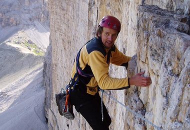 Andy in der Nordwand der Grossen Zinne (via Comici VII)