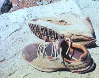 Crosscountry Schuhe mit 12mm Spikes am Aconcagua