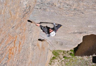 In „The Last Move“ (250m, 6 SL 7b), Iqball Wall