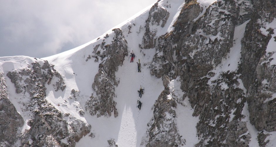 Aufstieg durch die Quellensteig Rinne