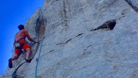 Klettern im Sektor Ferrata